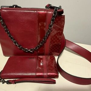 Calvin Klein Embossed Signature Crossbody Bag and Wallet Set